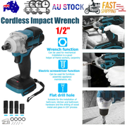 1/2" Cordless Impact Wrench Driver Brushless Rattle Gun For Makita 18V Battery V201-QUEW12466411