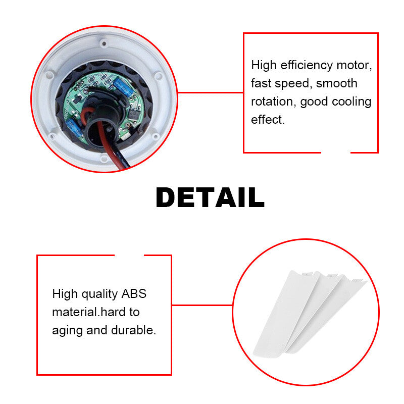 12V Ceiling Fan Portable Solar Power 3 Blade 0.7AMP Caravan Camping Outdoor V201-QUEW12466417