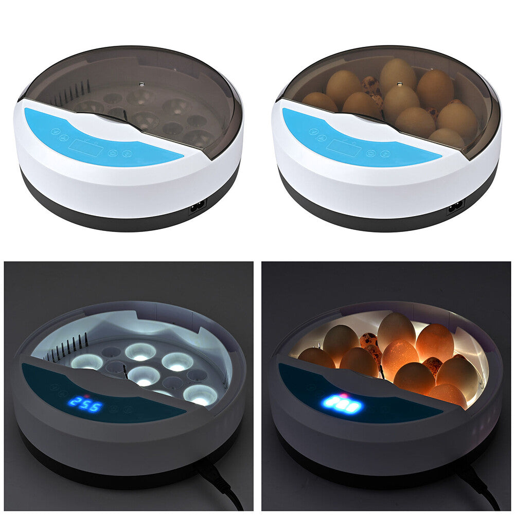 9 Egg Incubator Semi-Automatic Digital Temperature Chicken Duck Eggs Poultry V201-QUEW12466500