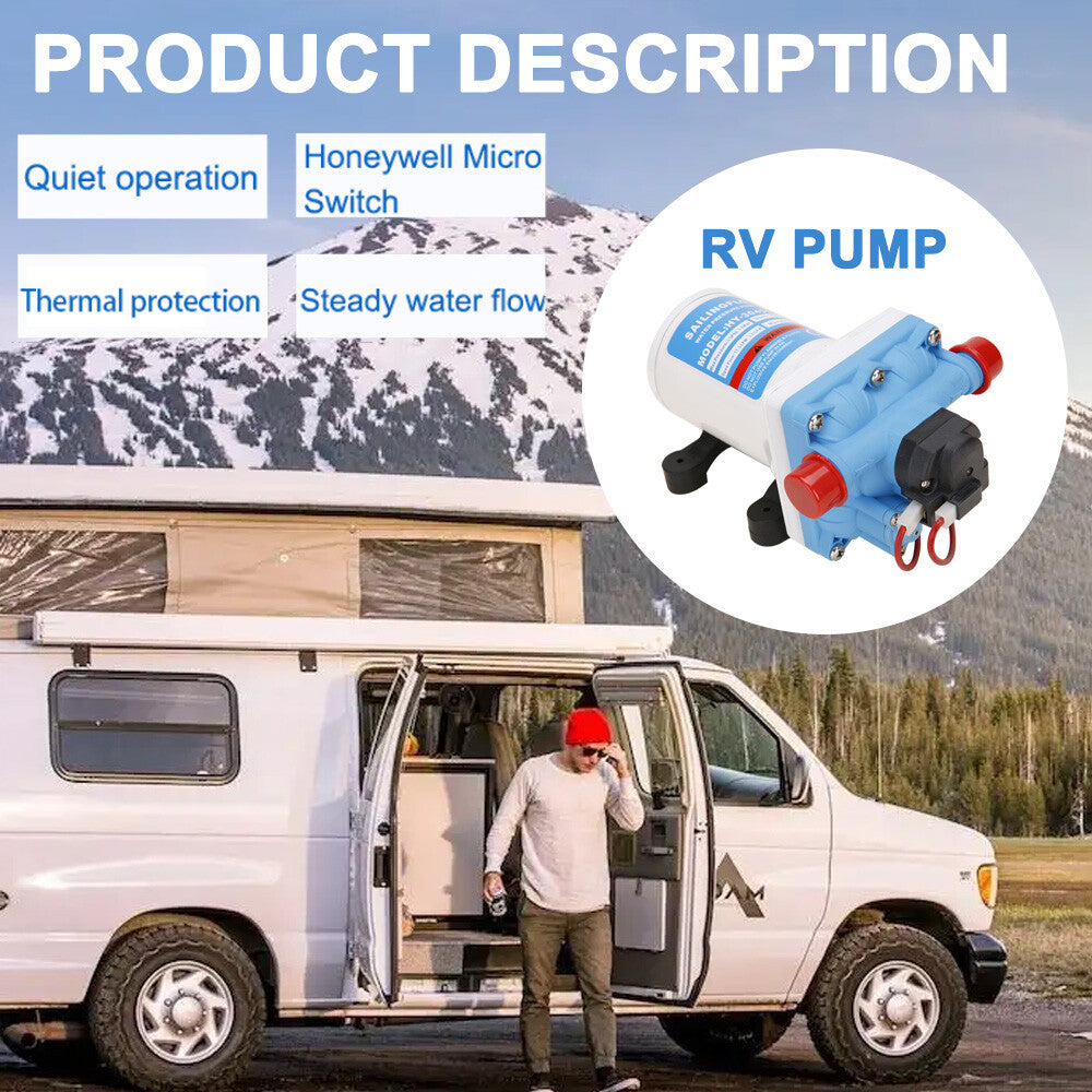 11.3LPM 55PSI 12V Water Pump for Caravan Motorhome Camper Trailer Boat RV V201-QUEW12483624