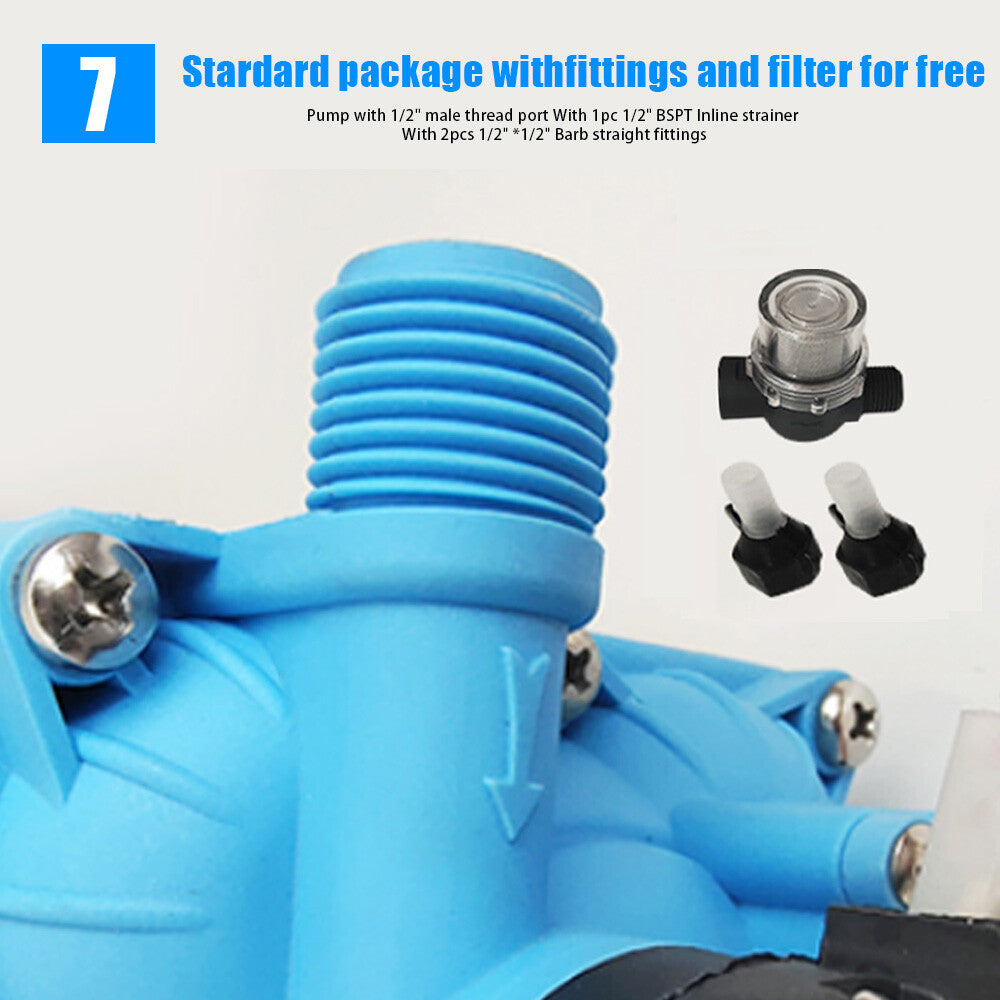 11.3LPM 55PSI 12V Water Pump for Caravan Motorhome Camper Trailer Boat RV V201-QUEW12483624