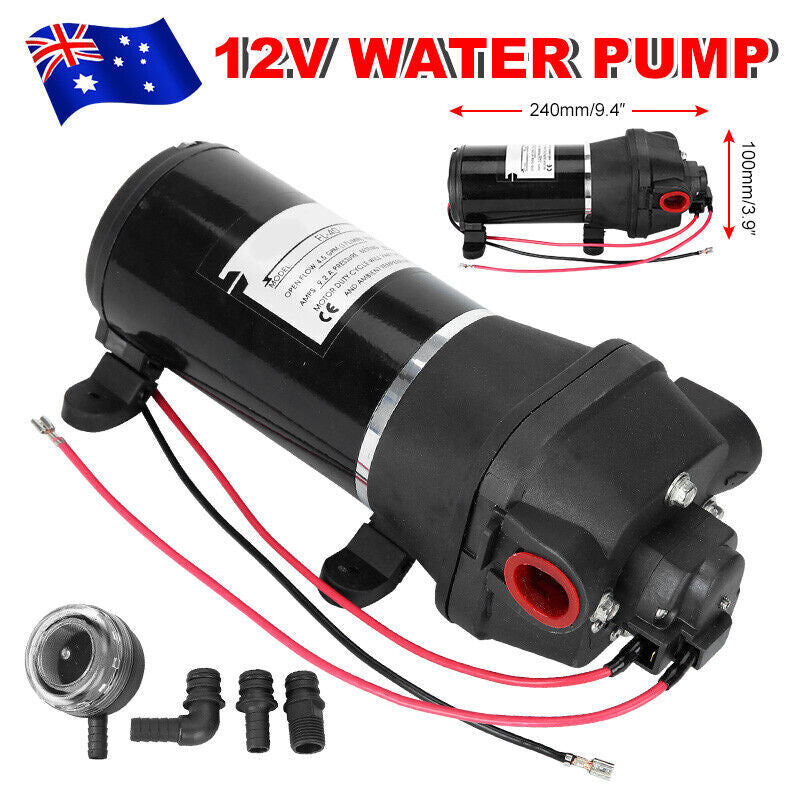 12V Water Pump 17LPM High Pressure Self-Priming for Caravan Camping Boat Marine V201-QUEW12483627