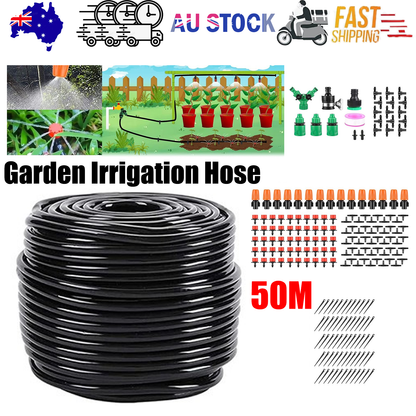 201X 50M Hose Garden Irrigation System Greenhouse Plant Watering DIY Micro Drip V201-QUEW12879826