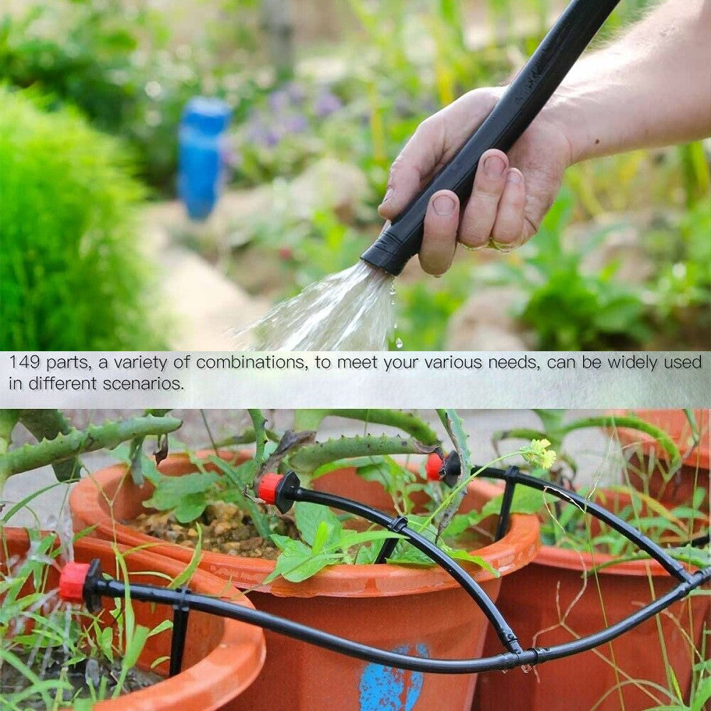 201X 50M Hose Garden Irrigation System Greenhouse Plant Watering DIY Micro Drip V201-QUEW12879826