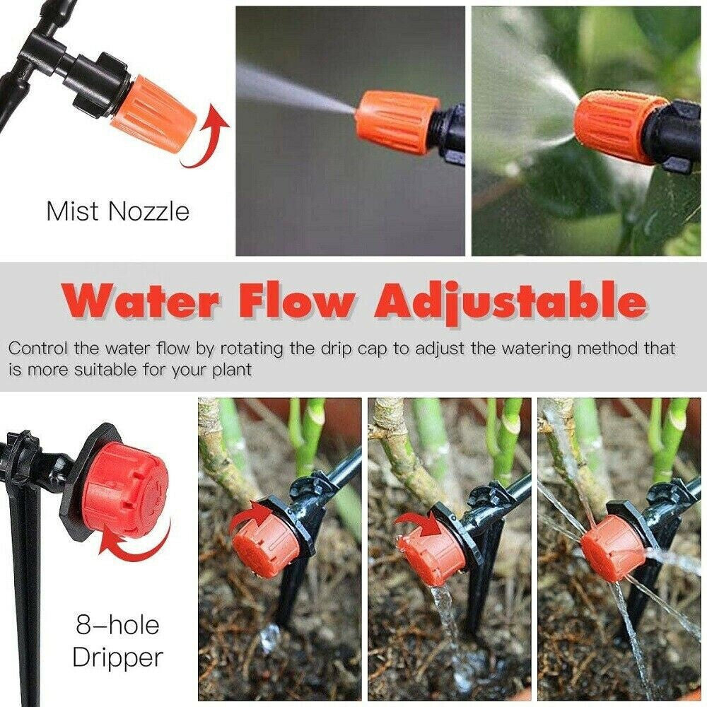 201X 50M Hose Garden Irrigation System Greenhouse Plant Watering DIY Micro Drip V201-QUEW12879826