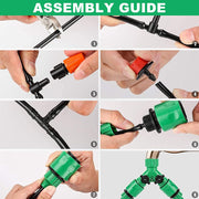 201X 50M Hose Garden Irrigation System Greenhouse Plant Watering DIY Micro Drip V201-QUEW12879826