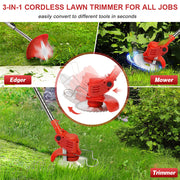 Whipper Snipper Mower Cordless Grass Trimmer Lawn Cutter Battery Brushcutter V201-QUEW13009451
