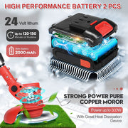 Whipper Snipper Mower Cordless Grass Trimmer Lawn Cutter Battery Brushcutter V201-QUEW13009451