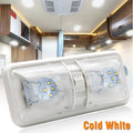 12V RV Interior LED Ceiling Light Boat Camper Caravan Trailer Double Dome Light V201-QUEW13035626