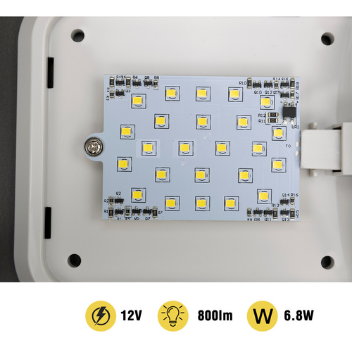 12V RV Interior LED Ceiling Light Boat Camper Caravan Trailer Double Dome Light V201-QUEW13035626