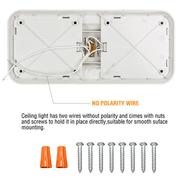 12V RV Interior LED Ceiling Light Boat Camper Caravan Trailer Double Dome Light V201-QUEW13035626