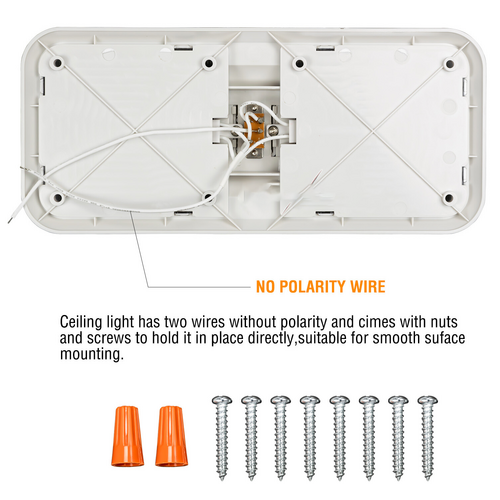 12V RV Interior LED Ceiling Light Boat Camper Caravan Trailer Double Dome Light V201-QUEW13035626