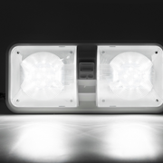 12V RV Interior LED Ceiling Light Boat Camper Caravan Trailer Double Dome Light V201-QUEW13035626