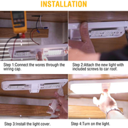 2pcs 12V RV Interior LED Ceiling Light Boat Camper Caravan Trailer Double Dome Light V201-QUEW13035626X2