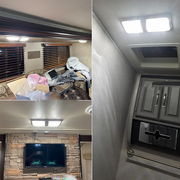 2pcs 12V RV Interior LED Ceiling Light Boat Camper Caravan Trailer Double Dome Light V201-QUEW13035626X2