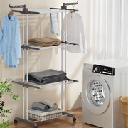 4 Tiers Clothes Airer Drying Rack Coat Garment Stand Hanger Laundry Foldable V201-QUEW13175798