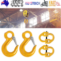 2X 8mm Hammerlock+ Eye Sling Hook Safety Chain Caravan Trailer connecting Extend V201-QUEW13215885