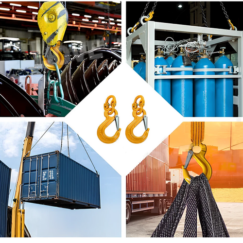 2X 8mm Hammerlock+ Eye Sling Hook Safety Chain Caravan Trailer connecting Extend V201-QUEW13215885