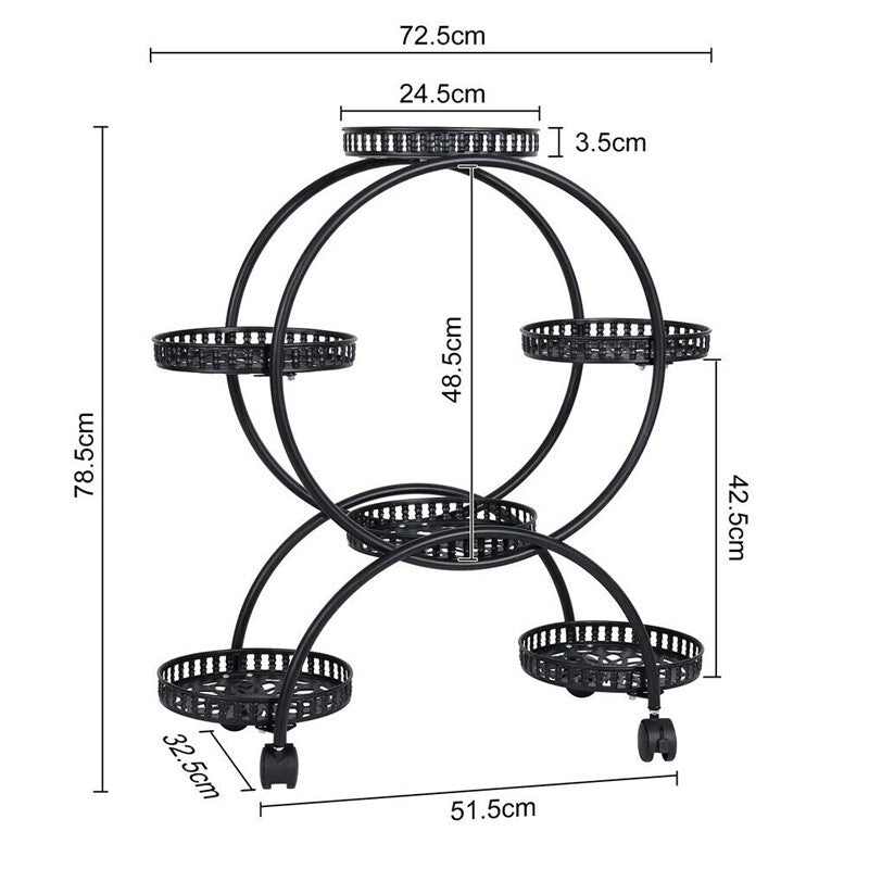 4 Layer 6 Pots Metal Plant Stand Flower Holder Rack Display Holder Shelf Garden V201-QUEW13215886