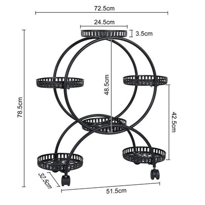 4 Layer 6 Pots Metal Plant Stand Flower Holder Rack Display Holder Shelf Garden V201-QUEW13215886