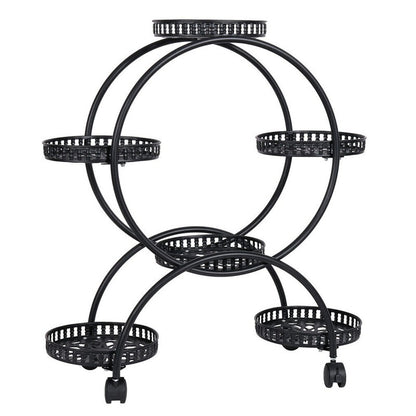 4 Layer 6 Pots Metal Plant Stand Flower Holder Rack Display Holder Shelf Garden V201-QUEW13215886