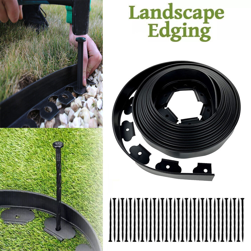 10M Fence Landscape Garden Lawn Edging Border Flexible Plant Grass Barrier V201-QUEW13221659