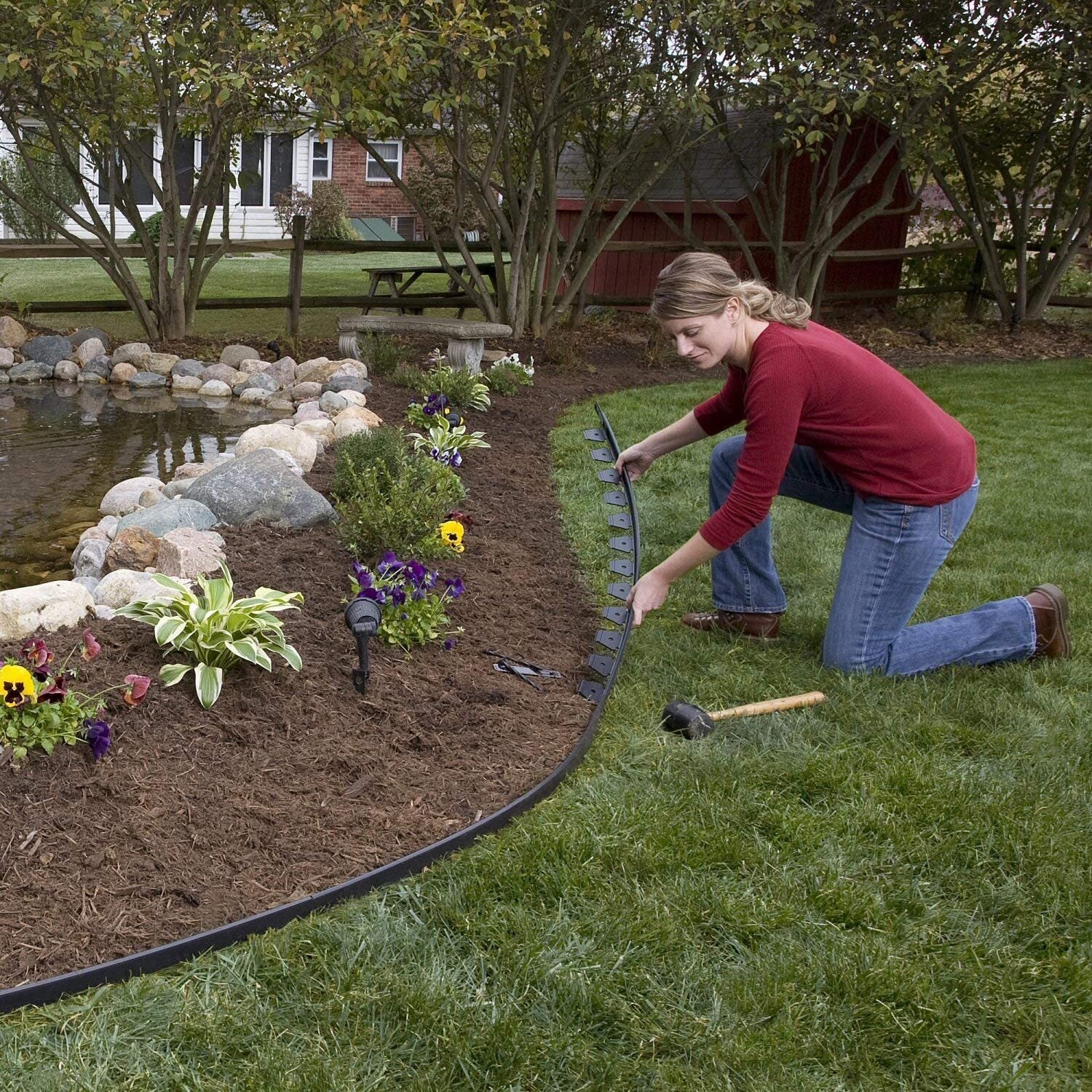 10M Fence Landscape Garden Lawn Edging Border Flexible Plant Grass Barrier V201-QUEW13221659
