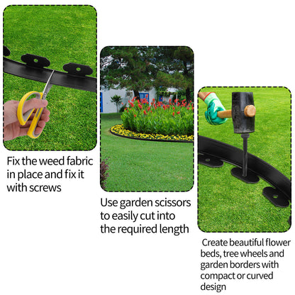 10M Fence Landscape Garden Lawn Edging Border Flexible Plant Grass Barrier V201-QUEW13221659