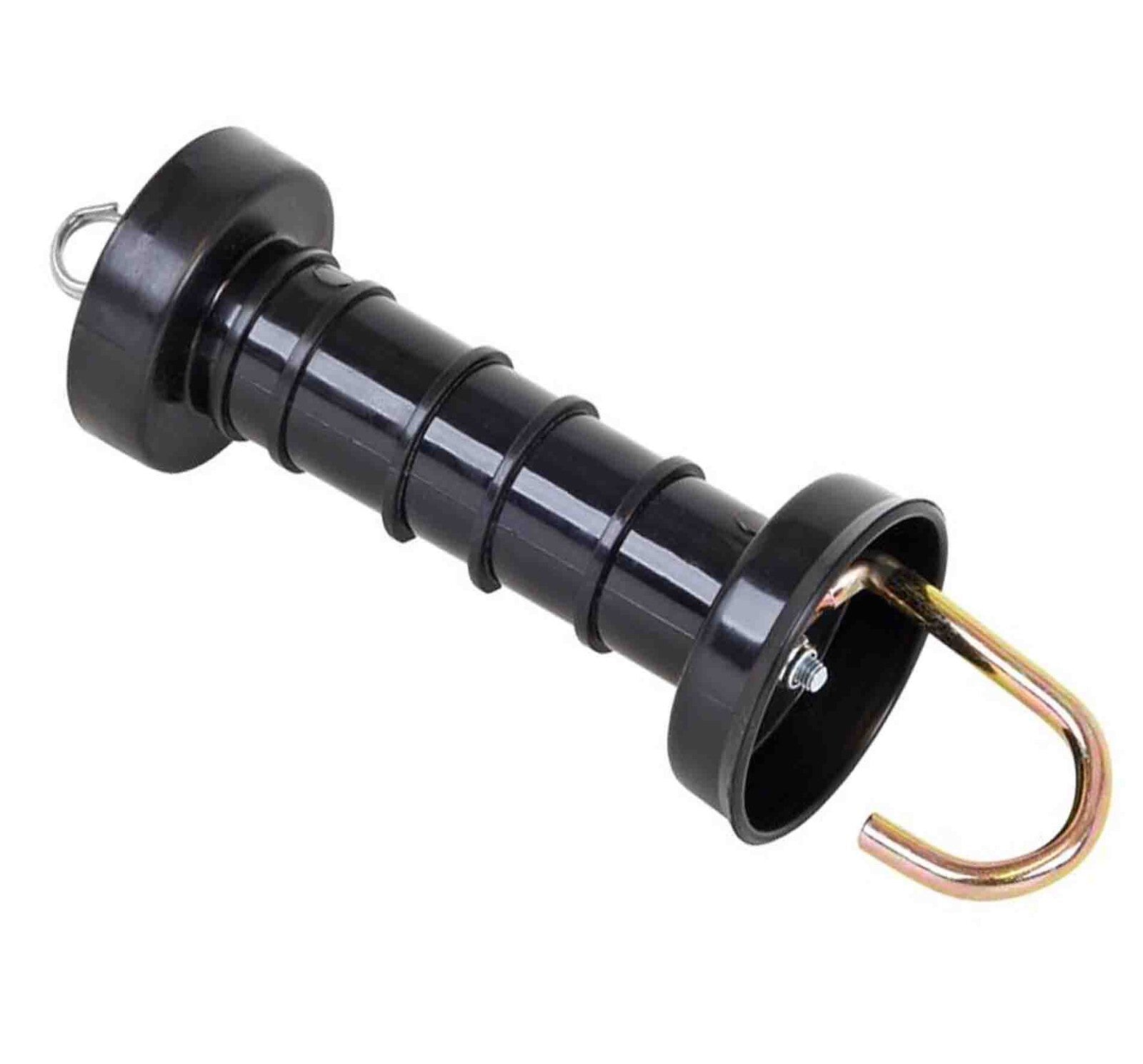10x Electric Fence Gate Handle Compact Insulated Spring Handles with Hook Black V201-QUEW13221661