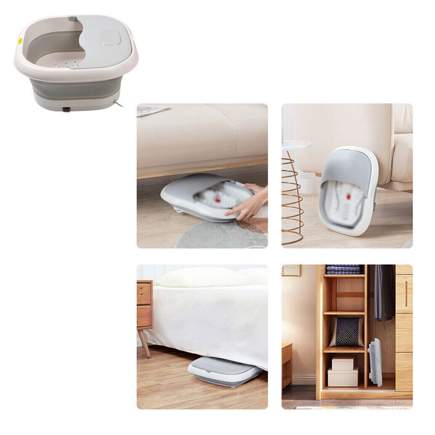 Electric Foot Spa Massager Footbath Pedicure Heat Soak Home Bath Tub Massage V201-QUEW13727524
