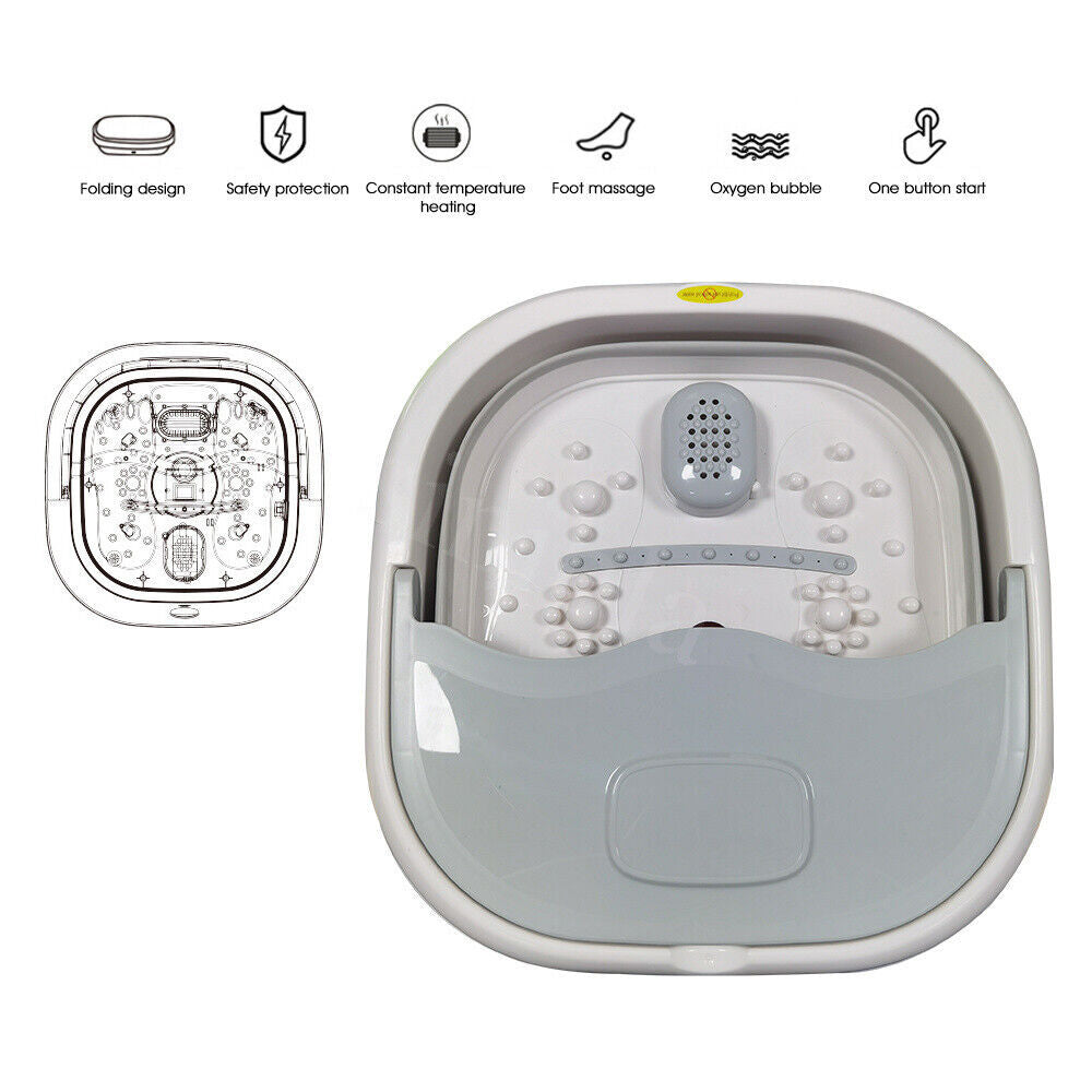 Electric Foot Spa Massager Footbath Pedicure Heat Soak Home Bath Tub Massage V201-QUEW13727524