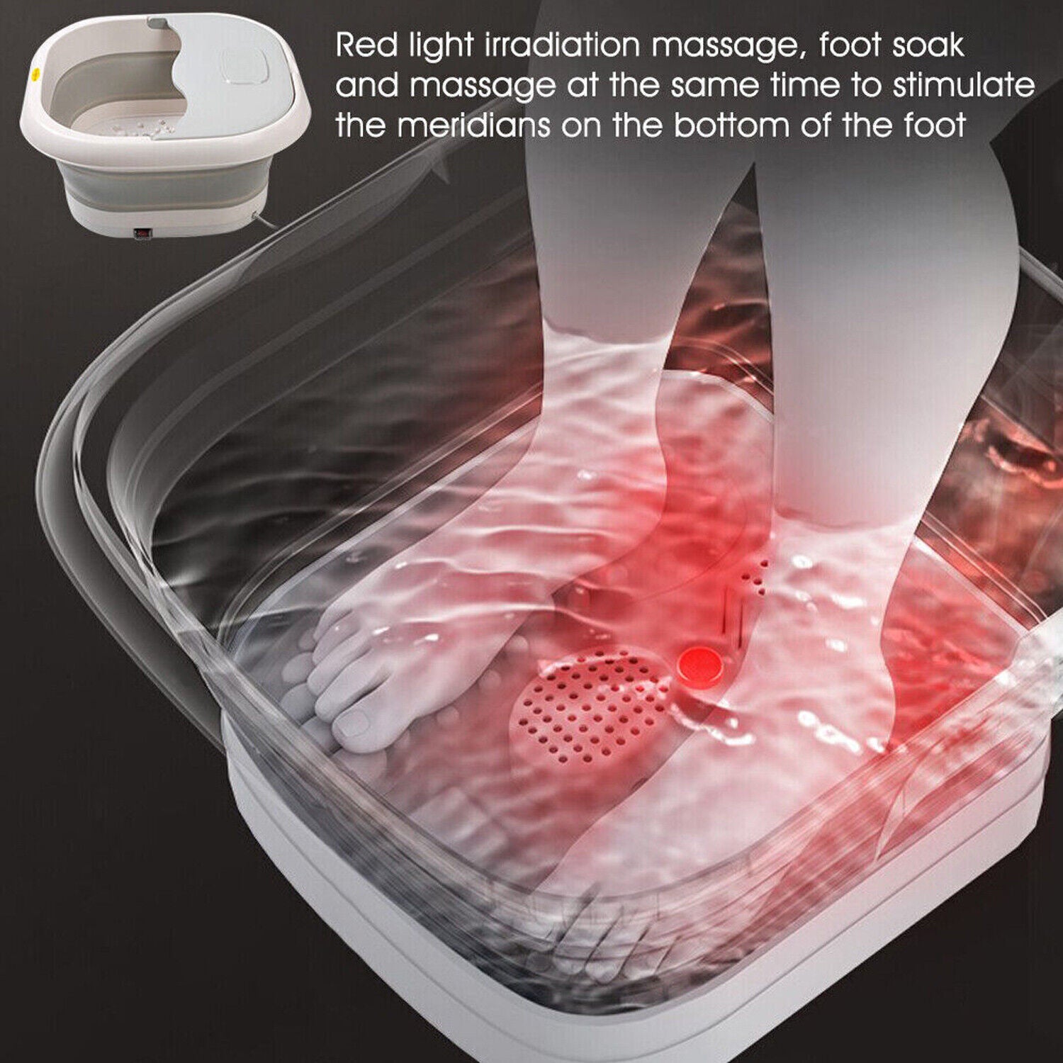Electric Foot Spa Massager Footbath Pedicure Heat Soak Home Bath Tub Massage V201-QUEW13727524