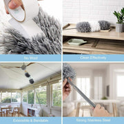 2PCS Duster Extendable Telescopic Microfibre Duster with Stainless Steel Pole V201-QUEW13883543X2