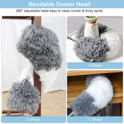 2PCS Duster Extendable Telescopic Microfibre Duster with Stainless Steel Pole V201-QUEW13883543X2