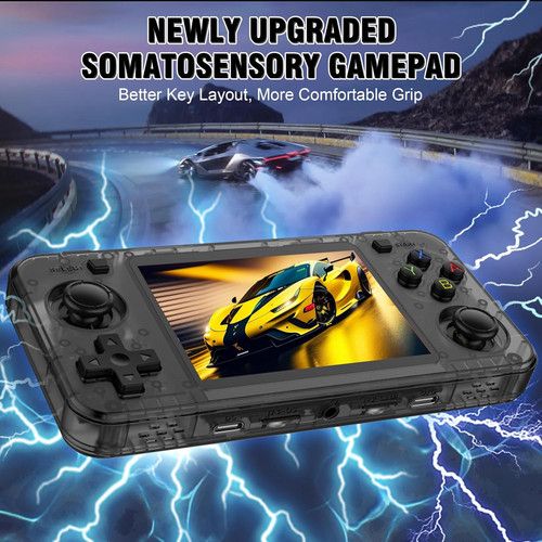 10000+ Games R36H Portable Video Game Consoles Retro Handheld Game Console Black V201-R36H0064BL8AU