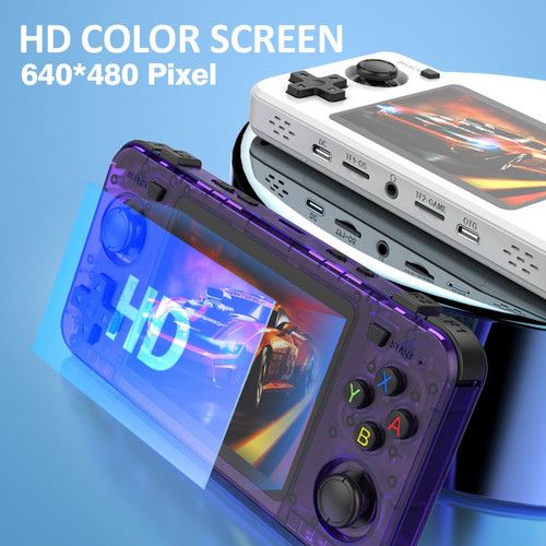 10000+ Games R36H Portable Video Game Consoles Retro Handheld Game Console White V201-R36H0064WH8AU