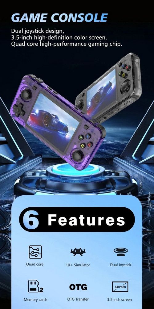 20000+ Games R36H Portable Video Game Consoles Retro Handheld Game Console purple V201-R36H0128PU8AU