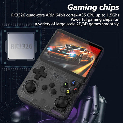 Gray Portable Retro Handheld Game Console 128GB 10000+ Games Retro Handheld Games V201-R36S0128GY8AU