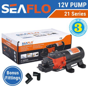 12v Seaflo Water Pump 21 Series 3.8LPM for Camper Trailer, Caravan Camping Boat