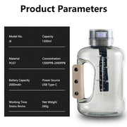 Random Color Hydrogen Water Bottle 1.5L Hydrogen Rich Portable Rich Hydrogen Water Generator V201-RHD1500WH8AU