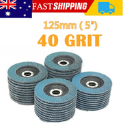 20 PCS 40 Grit Grinding Wheel 5'' 125MM Angle Grinder Flap Sanding Disc AU V201-ROND0040BU8AU
