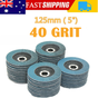 20 PCS 40 Grit Grinding Wheel 5'' 125MM Angle Grinder Flap Sanding Disc AU V201-ROND0040BU8AU