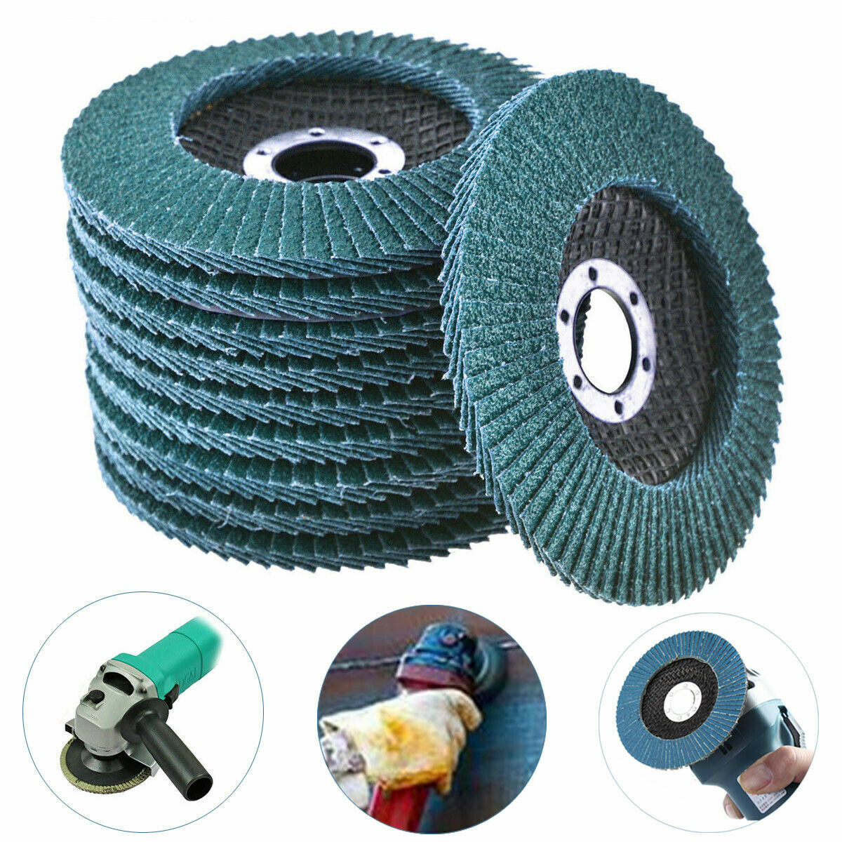 20 PCS 40 Grit Grinding Wheel 5'' 125MM Angle Grinder Flap Sanding Disc AU V201-ROND0040BU8AU