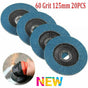 20PCS 5" 125MM Angle Grinder Flap Sanding Disc 60 Grit Grinding Wheel V201-ROND0060BU8AU