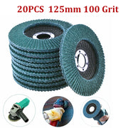 20PCS 5" 125MM Angle Grinder Flap Sanding Disc 100 Grit Grinding Wheel V201-ROND0100BU8AU