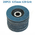 20PCS 5" 125MM Angle Grinder Flap Sanding Disc 120 Grit Grinding Wheel V201-ROND0120BU8AU