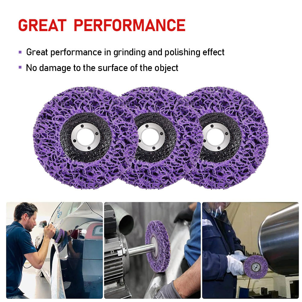 10 x 125mm x 22mm POLY STRIP DISC WHEEL PAINT RUST REMOVAL CLEAN GRINDER V201-ROND0125PU8AU