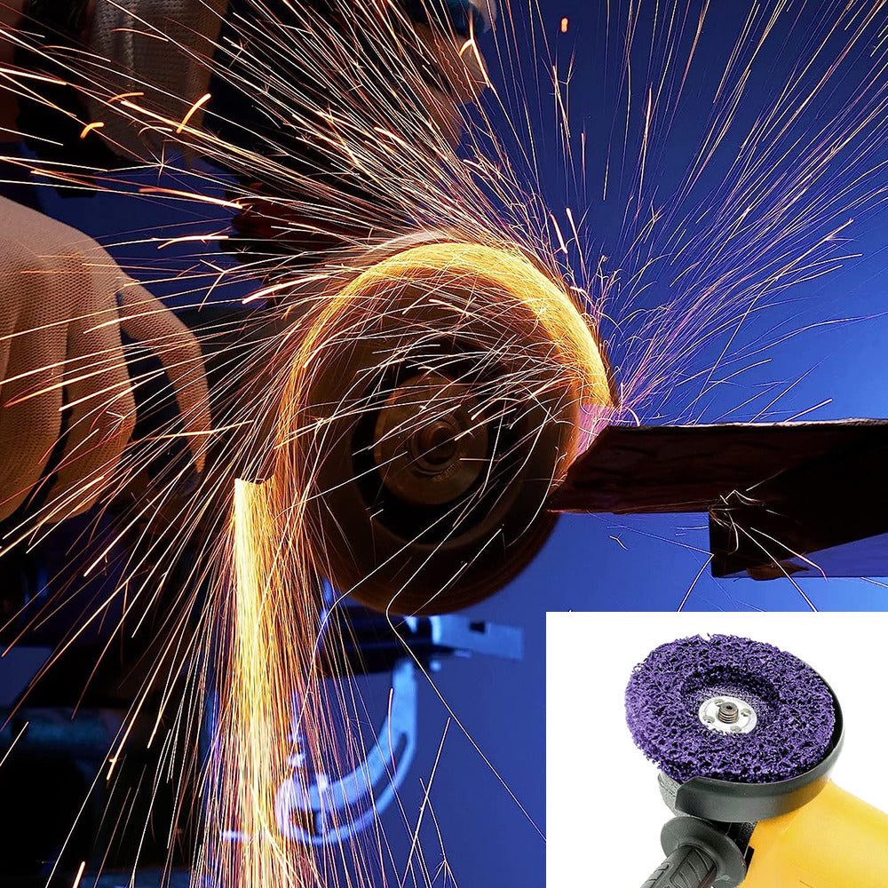 10 x 125mm x 22mm POLY STRIP DISC WHEEL PAINT RUST REMOVAL CLEAN GRINDER V201-ROND0125PU8AU