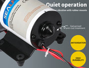 12V Caravan Water Pump High Pressure Self-priming rv Camping Boat 55PSI 11.3L/M V201-SFLO0012BL9AU