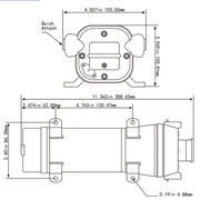 High Pressure Water Pump 45PSI for Camping Caravan Garden Caravan Boat Marine V201-SFLO0240BL8AU